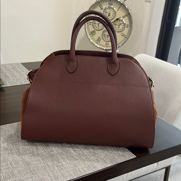NWT Anna Paola Elegant Bruciato Italian  Leather Handbag - Picture 1 of 6